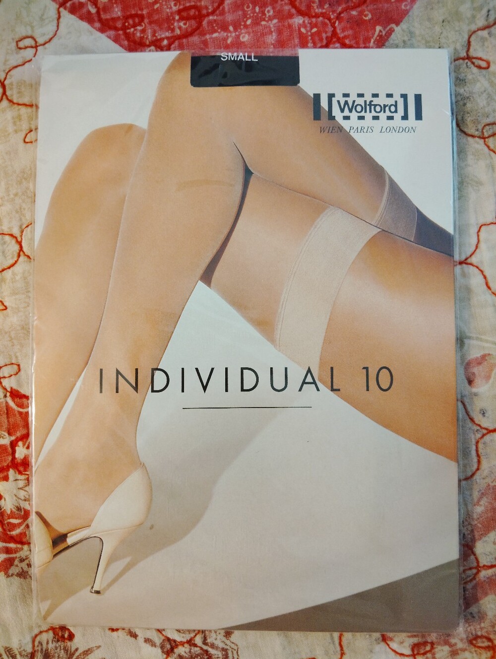 Wolford Individual 10 Stay Up Pantyhose Stockings Black Sheer Size Small 21626